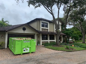 dumpster rental at Miramar fl home