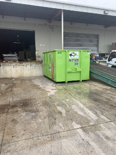 dumpster for a warehouse cleanout